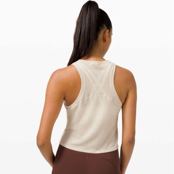 Lululemon⎜Run and Train Racerback Tank⎜Heathered White Opal - Picture 4 of 15